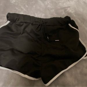 Black and white shorts